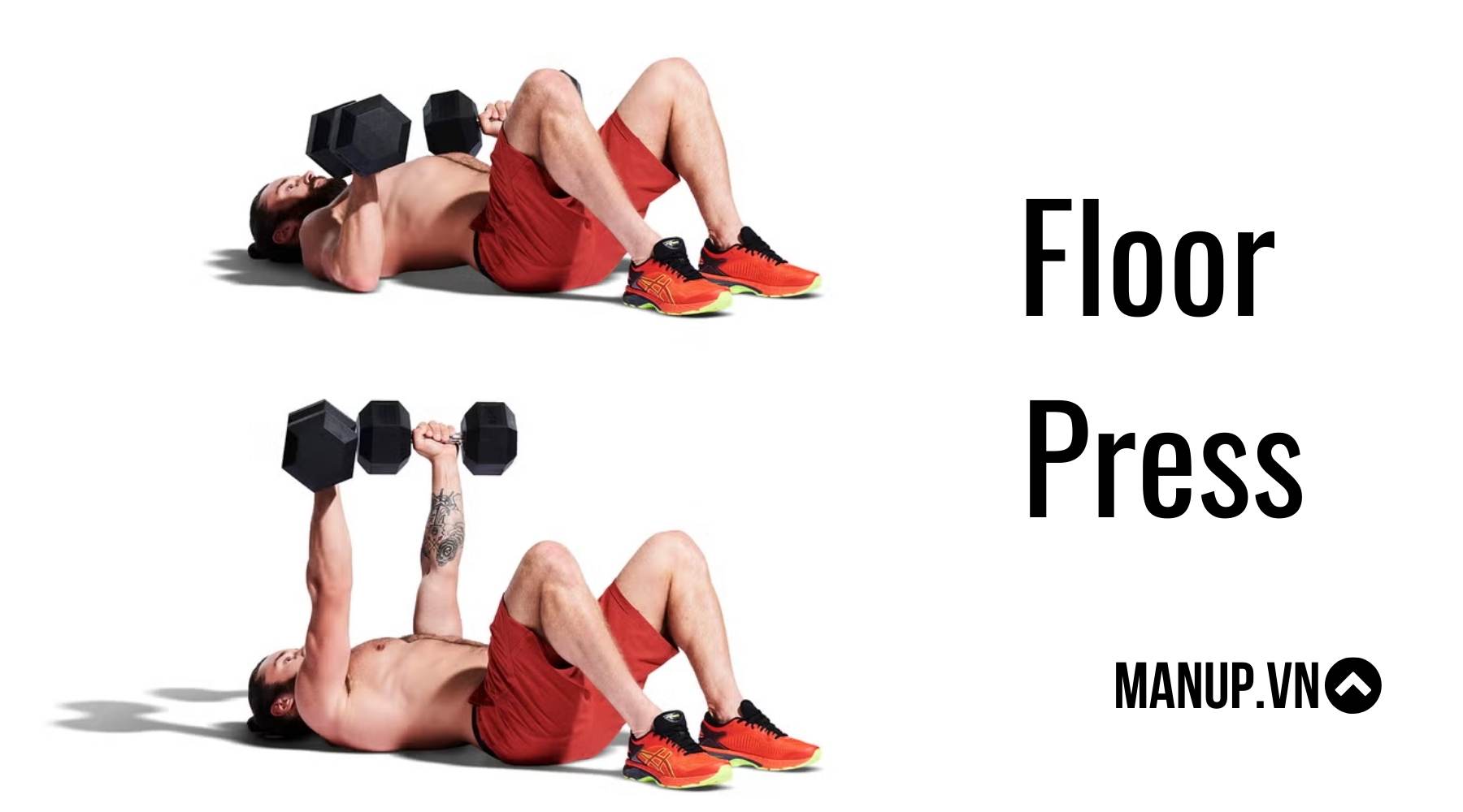 Động tác tập cơ ngực Floor Press