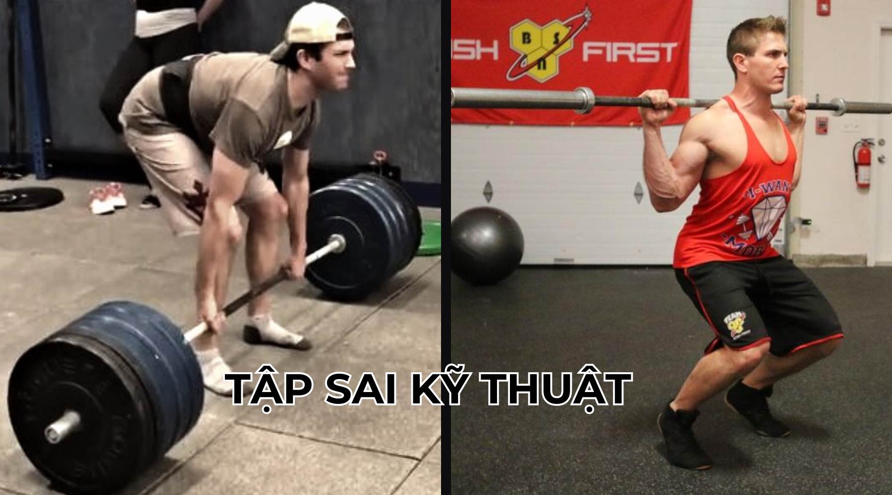 Luyện tập sai kỹ thuật trong gym