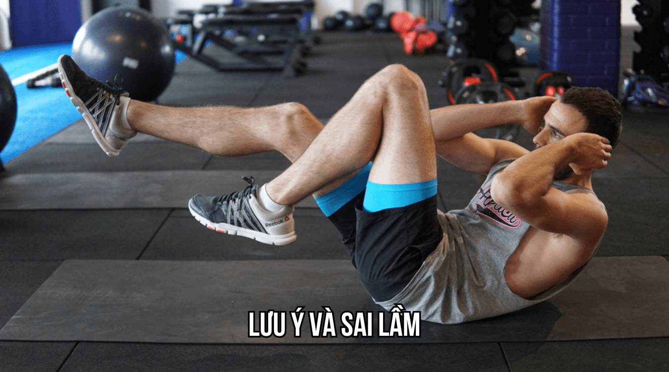 Lưu ý và sai lầm thường gặp khi tập Bicycle Crunch