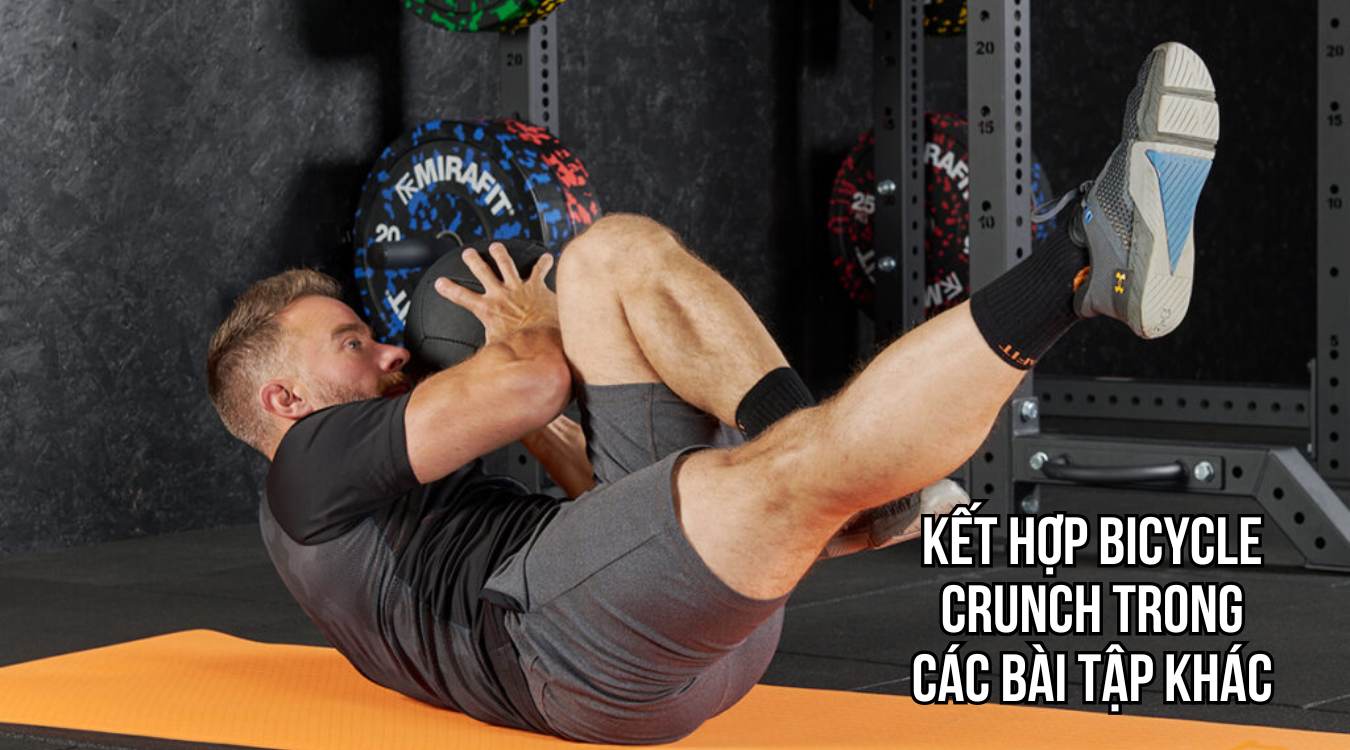Kết hợp Bicycle Crunch trong các bài tập khác