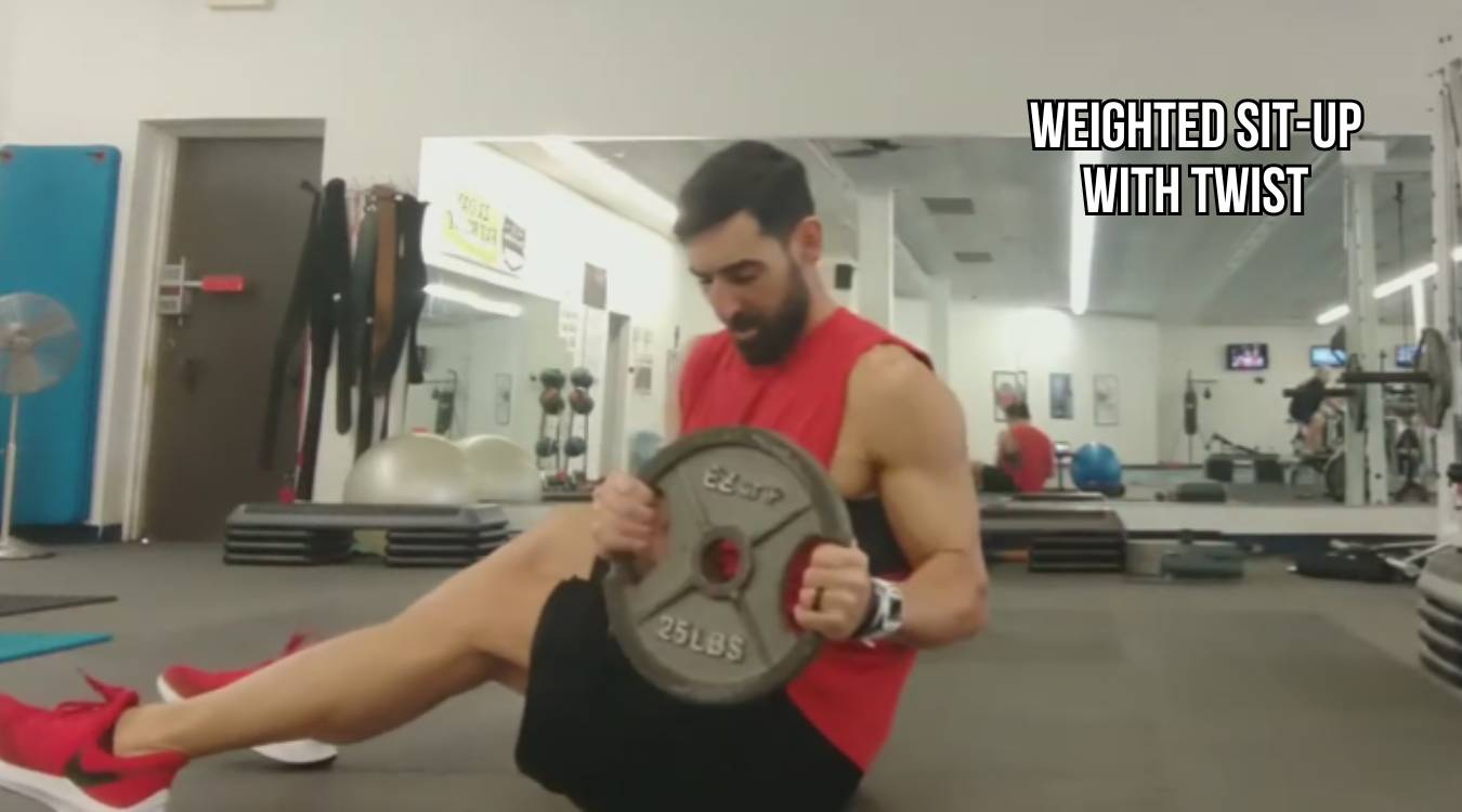 Weighted Sit-Up with Twist
