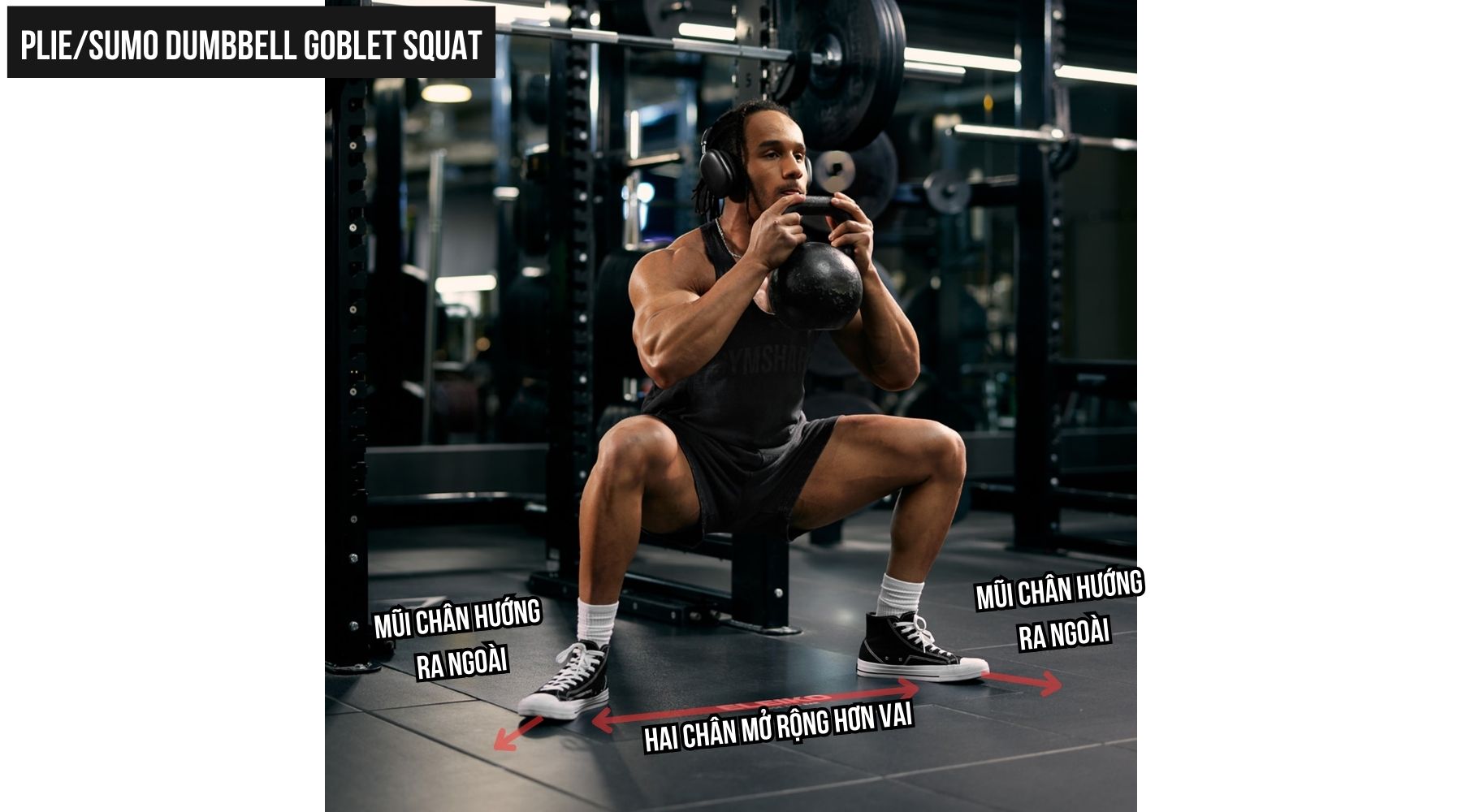 Plie/sumo Dumbbell Goblet Squat