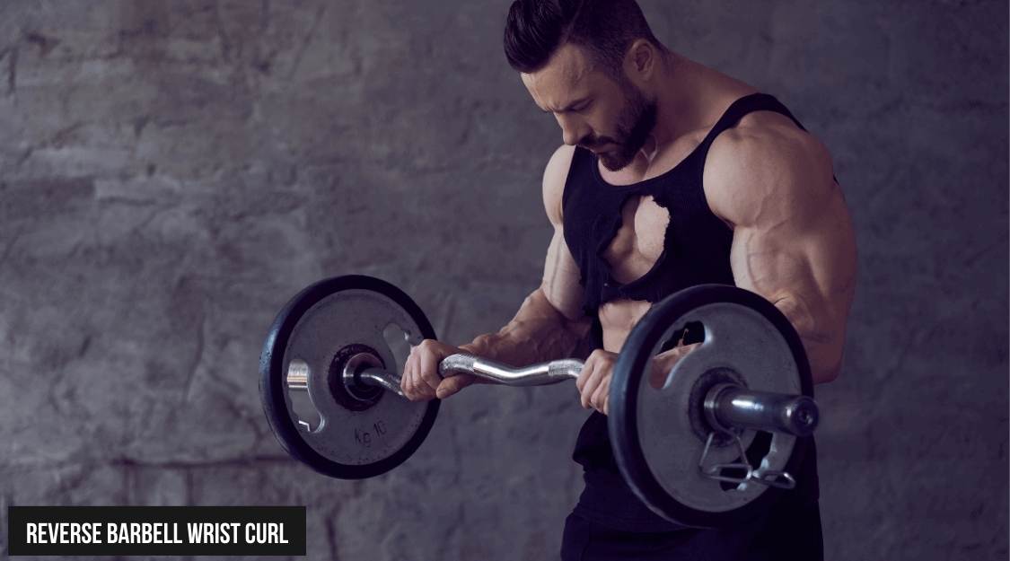 Cuộn cổ tay ngược với tạ đòn