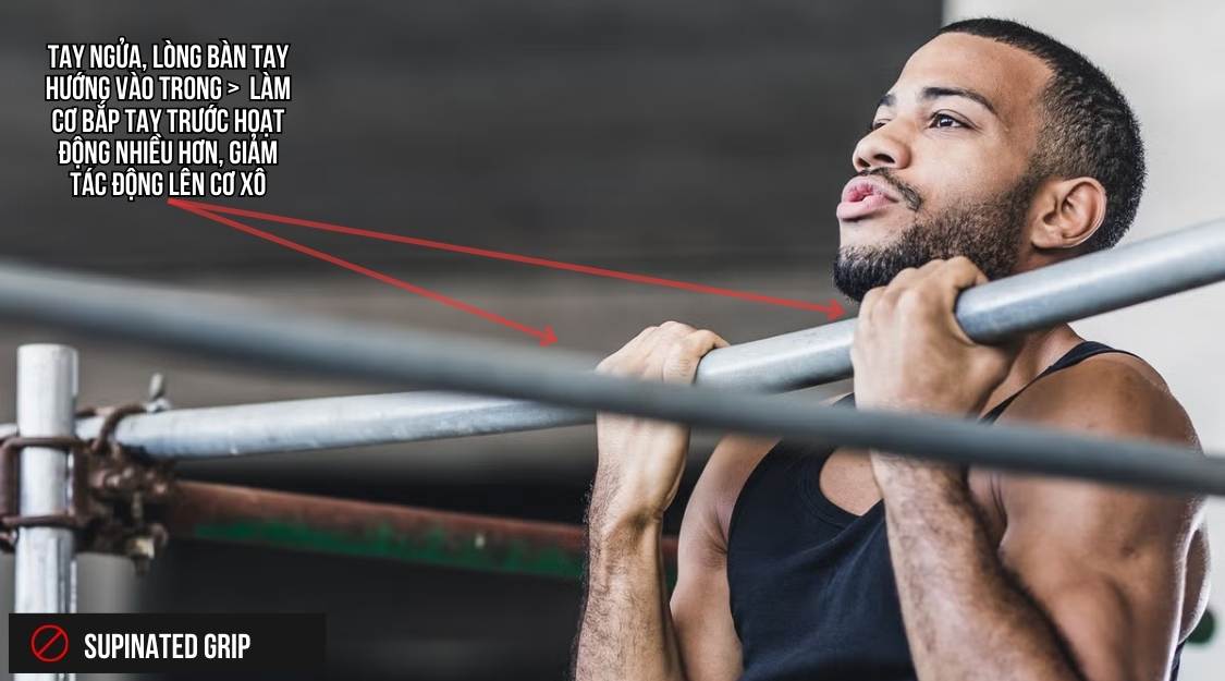 Cách nắm tay tối ưu cho cơ xô