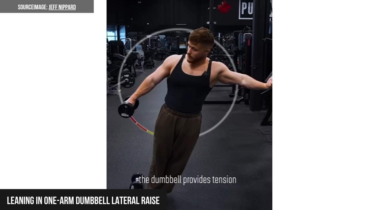 Leaning in One-Arm Dumbbell Lateral Raise