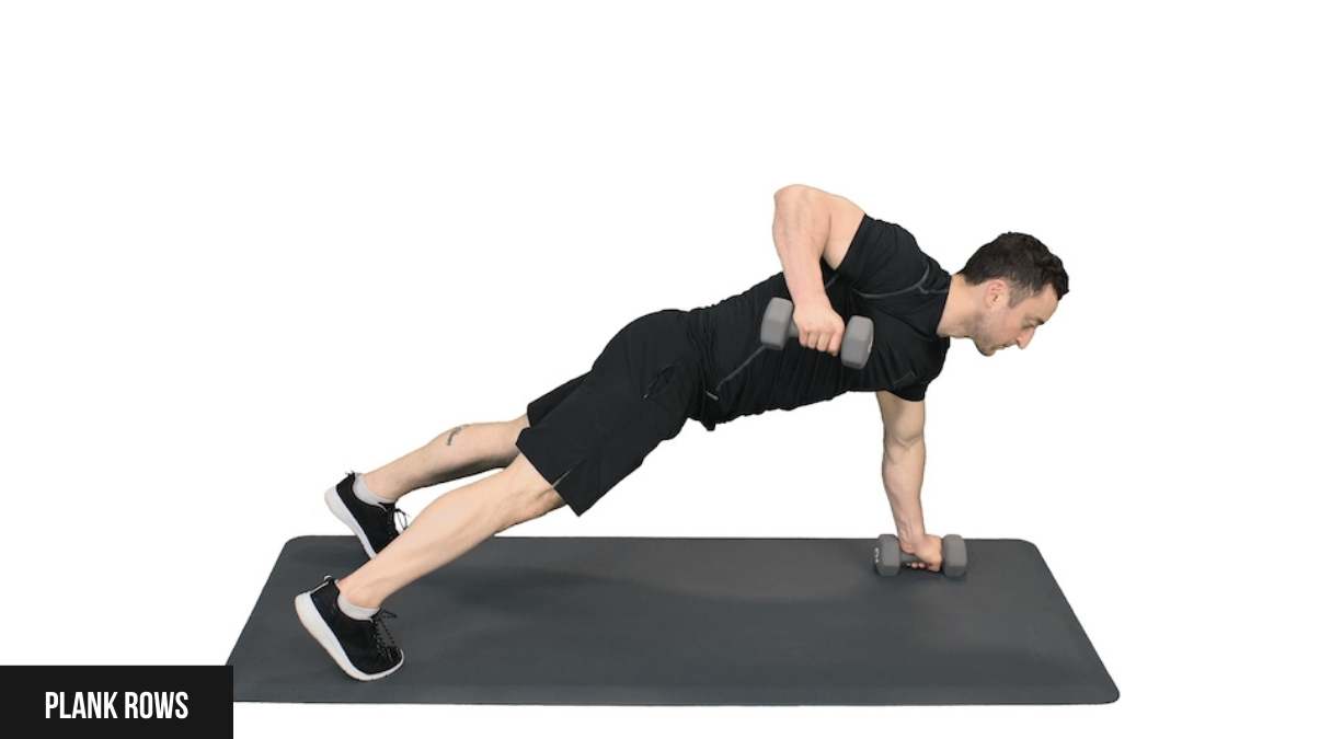 Plank Rows (Plank kéo tay luân phiên)
