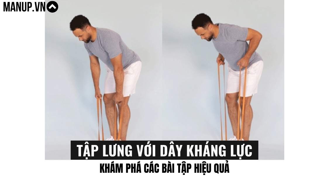 tập lưng với dây kháng lực