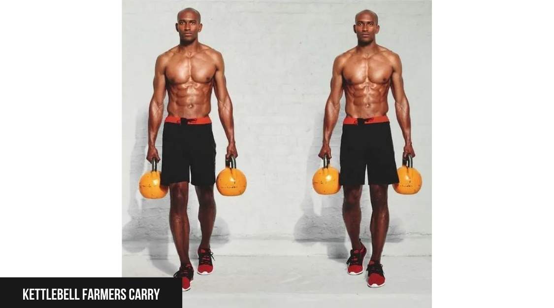 Kettlebell farmers carry