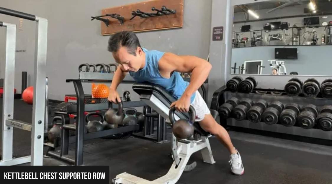Kettlebell chest supported row