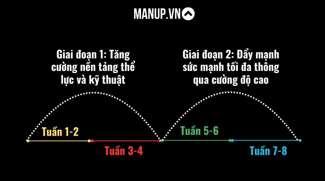 Chương trình tập luyện 8 tuần đạt sức mạnh tối đa