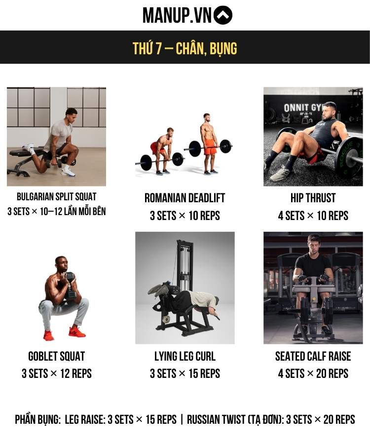 Thứ 7 – Legs + Bụn