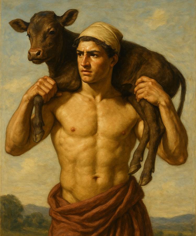 Huyền thoại Milo xứ Croton đã nâng một con bê mỗi ngày