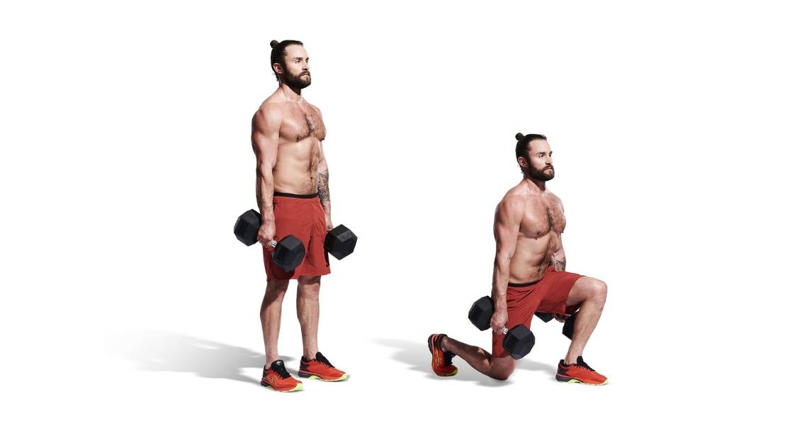 cách tập Dumbbell Lunge đúng