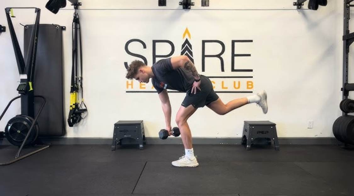 Contralateral Dumbbell RDL