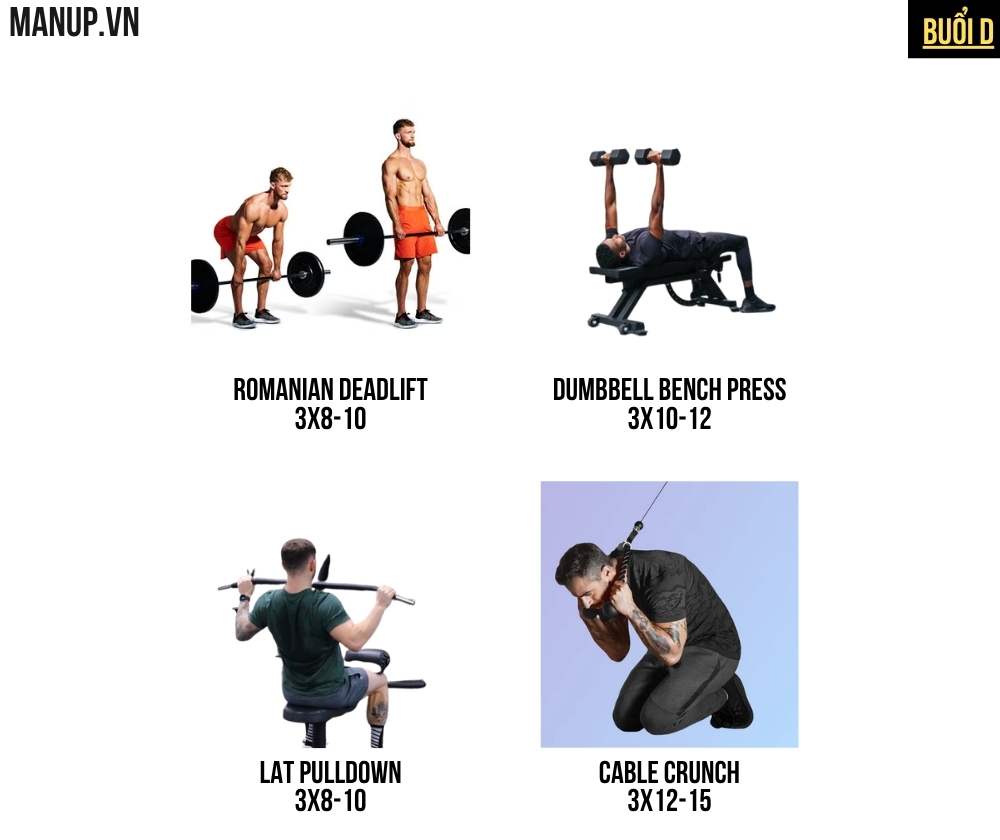 Mẫu Lịch Full Body 4 Buổi Tăng Cơ