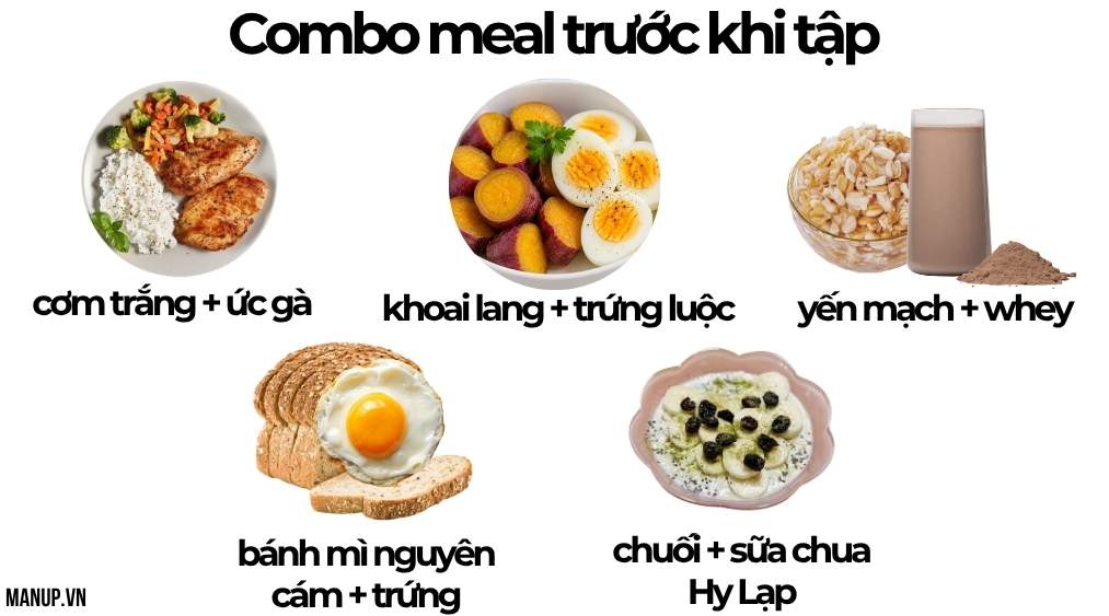 nên ăn gì trước khi tập gym